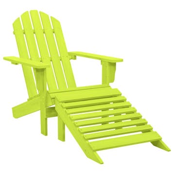 vidaXL Tuinstoel Adirondack met voetenbank massief vurenhout, Verzenden, Nieuw