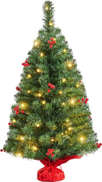 2dekans | Yaheetech Tafelkerstboom Met Verlichting – 48 x 48, Ophalen of Verzenden