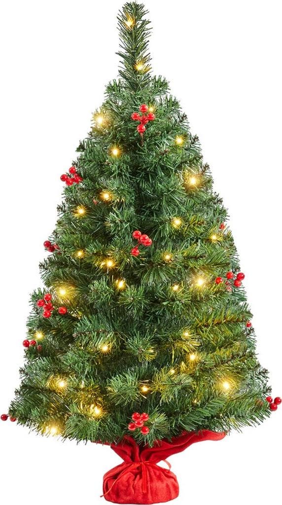 2dekans | Yaheetech Tafelkerstboom Met Verlichting – 48 x 48, Divers, Noël, Enlèvement ou Envoi