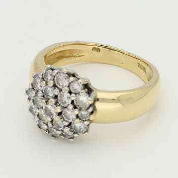 Bague - 18 carats Or jaune, Or blanc Diamant (Naturelle)