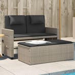 vidaXL Tuinbankje verstelbaar met kussens poly rattan, Tuin en Terras, Verzenden, Nieuw