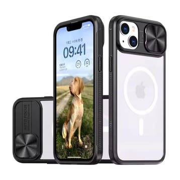 Draadloos Opladen Hoesje voor iPhone 13 - met Camera Slide, Verzenden