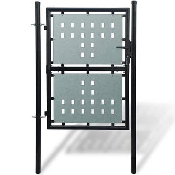 vidaXL Zwarte enkele deur schuttingpoort 100x150 cm, Verzenden
