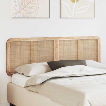 vidaXL Hoofdbord met hoofdeinde Naturel 160 x 55 x 3 cm, Huis en Inrichting, Verzenden, Nieuw
