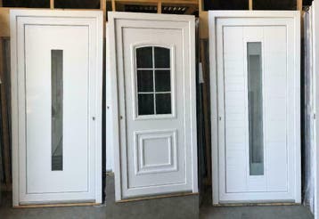 pvc deuren raam antracietgrijs ral 7016 over stock RAMENHAL, Ophalen, Buitendeur