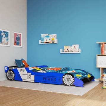 vidaXL Kinderbed raceauto blauw 90x200 cm, Verzenden