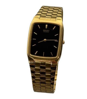 Seiko - 5Y30-5280 – Tank Dress Watch – Black Dial –