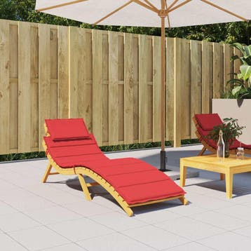 vidaXL Ligbedkussen 186x58x4 cm oxford stof rood, Verzenden, Nieuw