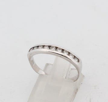 Zonder minimumprijs - Ring - 18 karaat Witgoud Diamant