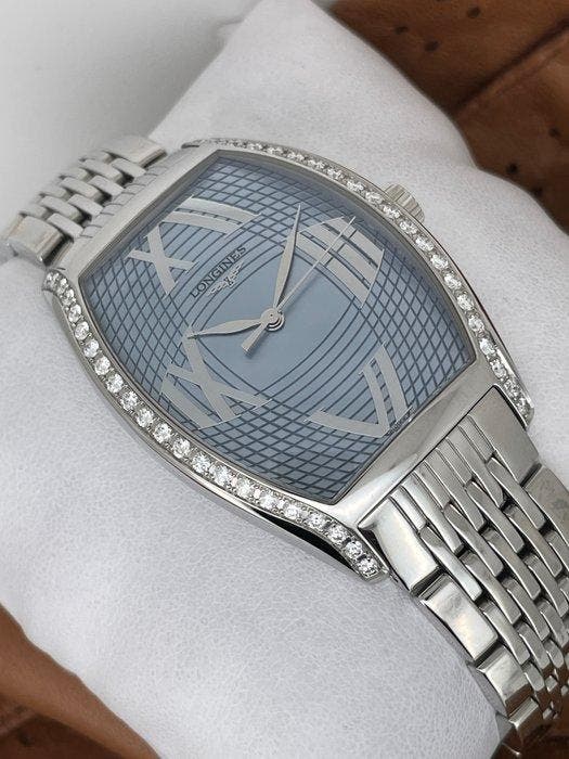 Longines - Evidenza Full Diamonds - L26550016 - Unisex -, Handtassen en Accessoires, Horloges | Antiek