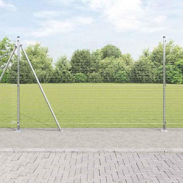 vidaXL gelast draadhek met betonnen voetstuk 25 x 1,6 m, Tuin en Terras, Verzenden, Nieuw