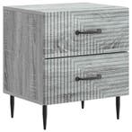 vidaXL Nachtkastje Grijs sonoma 43 x 34,5 x 47,5 cm Bewerkt, Verzenden, Nieuw