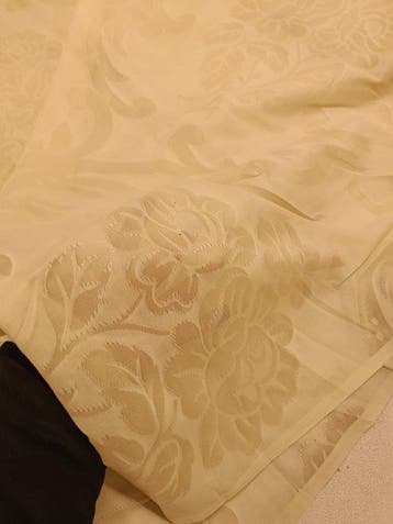 Introvabile tendone vintage giallo con fantasia floreale