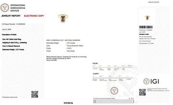 Zonder minimumprijs - Ring - 14 karaat Geel goud, VVS2 -, Nieuw