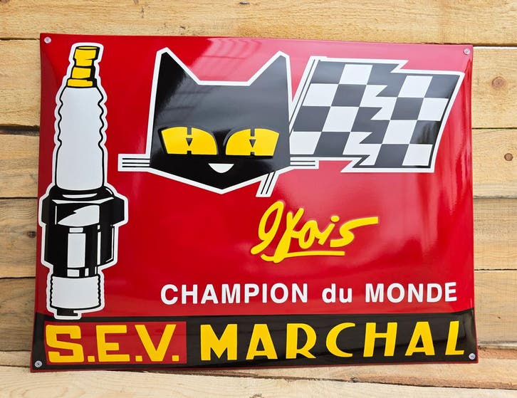 Emaille bord S.E.V. Marchal Bougie, Collections, Marques & Objets publicitaires, Envoi