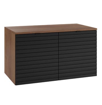 Wastafelkast Dover 80 x 44 x 46 cm Eiken/Zwart Badkamerkast, Verzenden