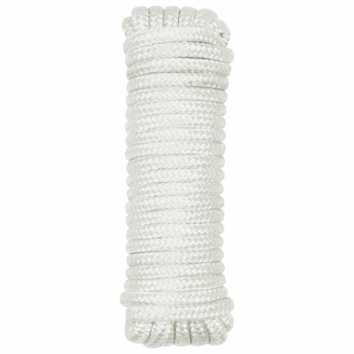 vidaXL Boottouw 9 m 2 Wit Polyester, Bricolage & Construction, Quincaillerie & Fixations, Envoi