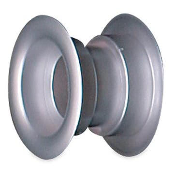 Rond deurrooster Ø40mm - kunststof metallic grijs, Doe-het-zelf en Bouw, Verzenden, Nieuw