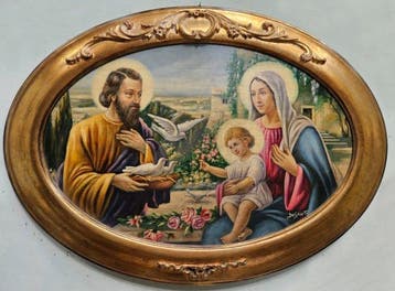 Scuola europea - Sacra famiglia - 60 x 40 cm