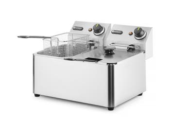 Friteuse | KitchenLine | Elektrisch | 4+4L | 50°C/190°C |, Verzenden, Nieuw in verpakking
