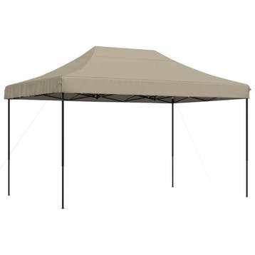 Partytent 440x292 cm Taupe - Bespaar 41% op je feestbudge..., Partytent, Minder dan 4 meter, Zo goed als nieuw, Opvouwbaar