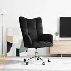 vidaXL Relaxstoel fluweel zwart, Verzenden