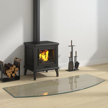 vidaXL Glazen haardplaat Doorzichtig 120 x 50 cm Glas, Verzenden, Nieuw