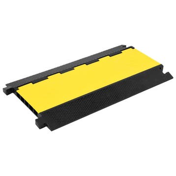 vidaXL Kabelbeschermer drempel met 5 tunnels 90 cm rubber, Verzenden
