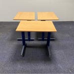 complete set 3 schooltafels,  Presikhaaf (stip rood), Beuken