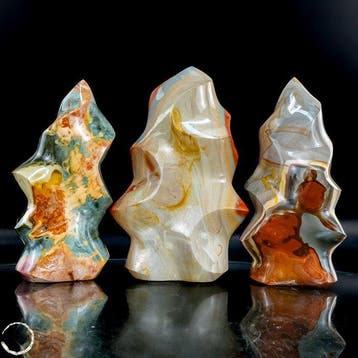 Natuurlijke Polychrom-Jaspis-vlammen– natuurkunst in, Verzamelen