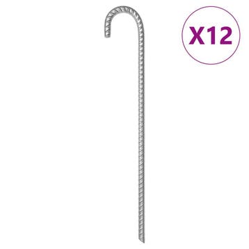 vidaXL Tentharingen 12 st Ø12 mm 41,5 cm gegalvaniseerd, Verzenden