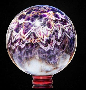 Museum-kwaliteit 9,33 kg Chevron Amethyst & Cacoxenite Bol -, Verzamelen