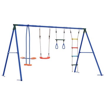 vidaXL Buiten Schommelset Meerkleurig Staal en PE, Kinderen en Baby's, Verzenden, Nieuw