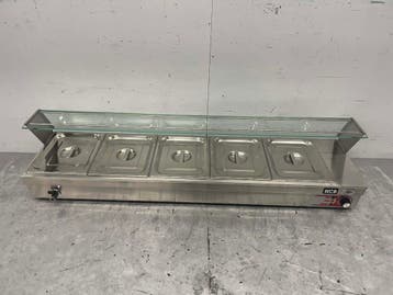 HCB RVS Bain marie 5 x 1/2 GN 148,5 cm 230V Horeca, Ophalen of Verzenden, Nieuw in verpakking