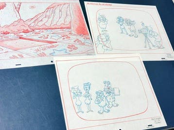 Hanna-Barbera - Lot van 3 originele animatietekeningen van, Nieuw in verpakking