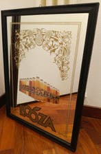 Looza - Spiegel - Glas, Hout - Quadro Reclamesbord