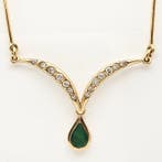 Halsketting - 18 karaat Geel goud - 0.16ct. tw. Diamant, Nieuw