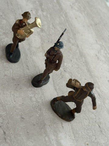 Elastolin - Figure - soldat belge x 3 elastolin très rare no