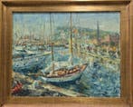 Huguet (XX) - El puerto de Barcelona, Antiek en Kunst