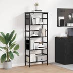 vidaXL Boekenplank Zwart Eiken 40 x 29.5 x 115 cm Bewerkt, Verzenden, Nieuw
