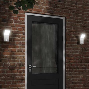 vidaXL Buitenwandlampen 2 st LED met sensors gegoten, Verzenden