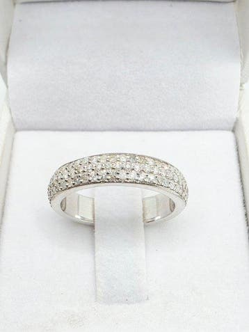 Zonder minimumprijs - Ring Zilver - 1.22ct. tw. Diamant, Nieuw