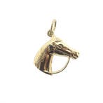 Gouden hanger van een paard (Hanger of bedel), Ophalen of Verzenden, Gebruikt, Goud, Overige merken