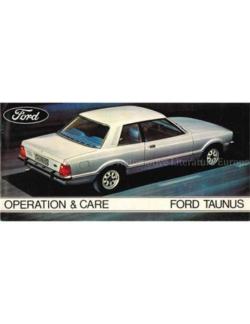 1975 FORD TAUNUS INSTRUCTIEBOEKJE ENGELS