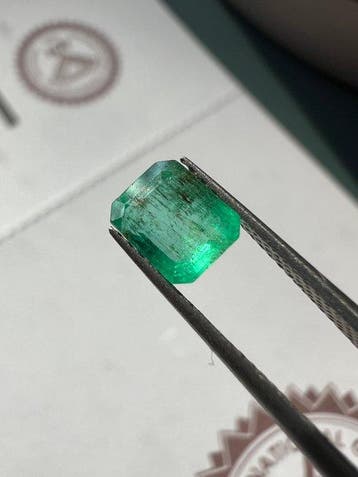 Zonder minimumprijs - 1 pcs Groen Smaragd - 0,58 ct -, Nieuw
