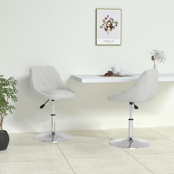 vidaXL Eetkamerstoelen 2 st kunstleer wit, Verzenden, Nieuw