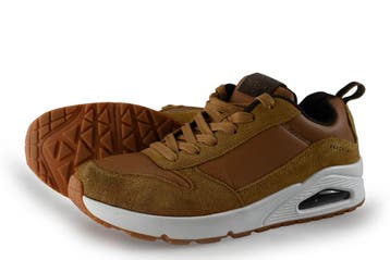 Skechers Sneakers in maat 45 Bruin, Kleding | Heren, Bruin, Verzenden, Zo goed als nieuw, Skechers