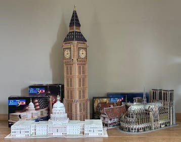 Casse-tête - Puzz 3D – 4 iconische monumenten – Big Ben,