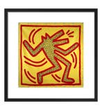 Keith Haring (1958-1990) - “Red dog on yellow, 1982”. - 40 x, Antiquités & Art