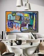 NOVA! - 2am at the city _ Large XL abstract painting on